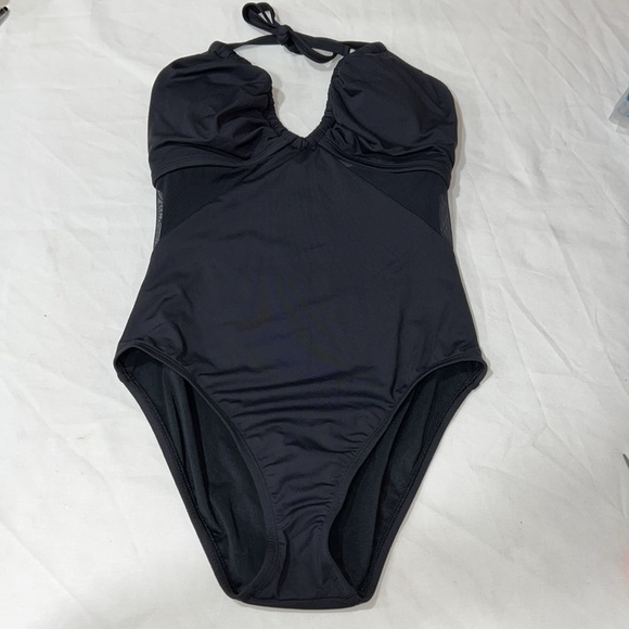 NWOT Bleu Rod Beattie Don't Mesh W/ Me
Halter One-Piece Swimsuit Black, 6 - Picture 2 of 12